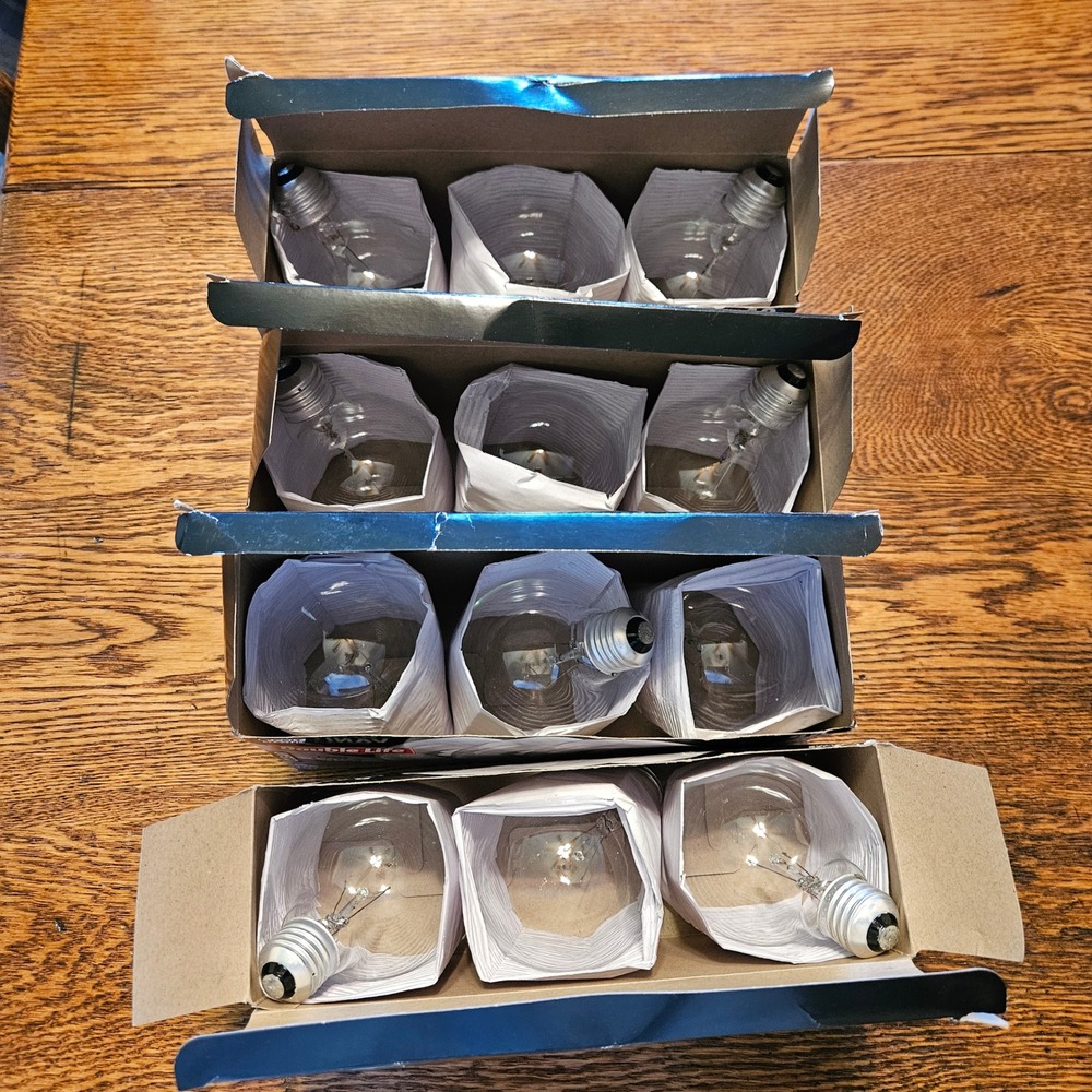 Feit Electric 40W G25 Clear Globe Vanity Light Bulbs Double Life 120V 12 Pack - Picture 2 of 2